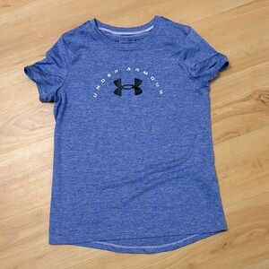 Under Armour Heathered Purple Tee with Black Logo